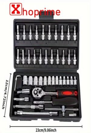 juego de Herramientas de Acero Inoxidable Resistente - 46 Piezas