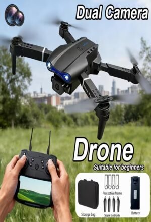 Drone de video aéreo con cámara dual y múltiples ángulos