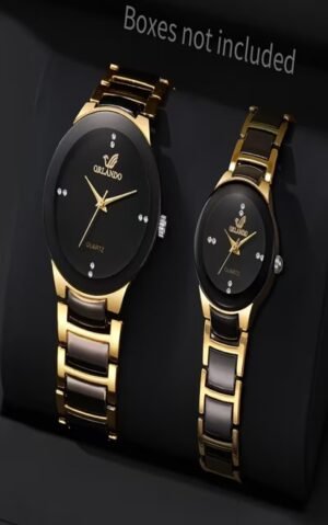 Conjunto de reloj de pulsera de cuarzo Hombre Mujer